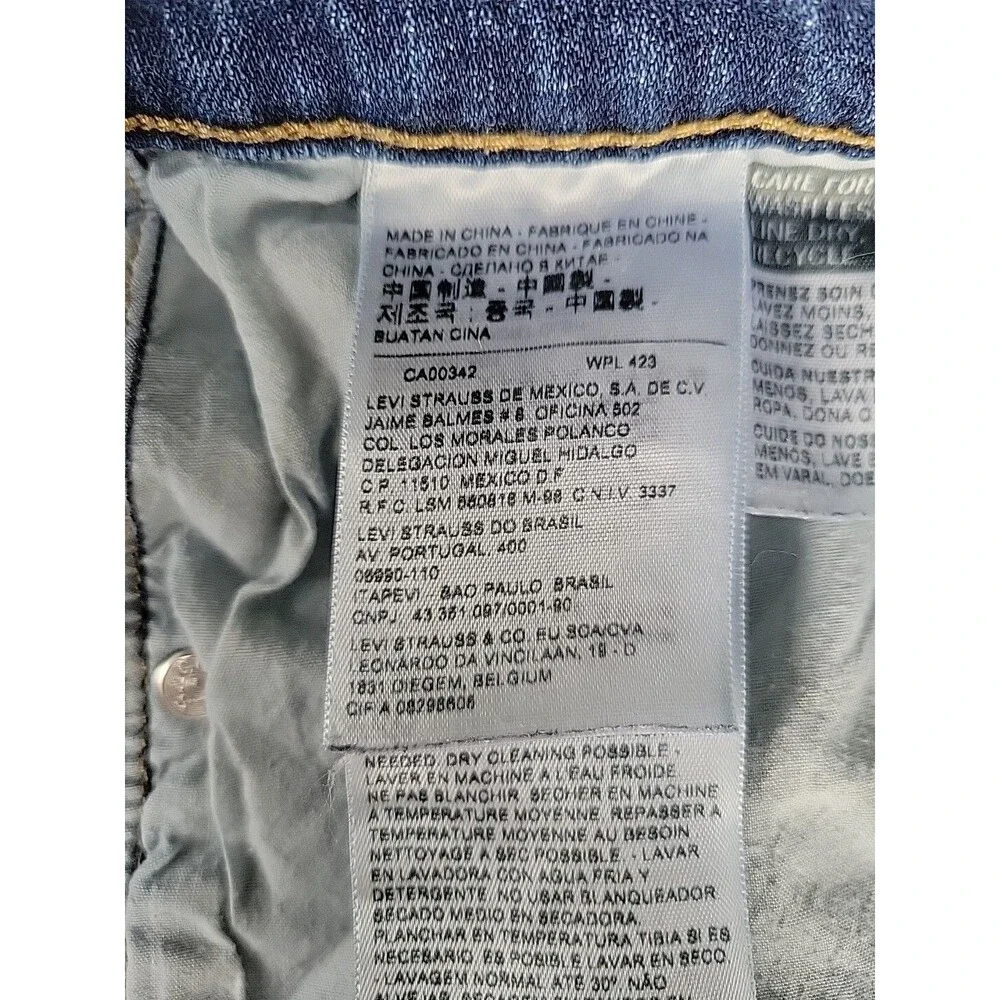 Levi Women's 515 Bootcut Stretch Dark Wash Mid Rise Denim Jeans | Sz 14 (32x32) - Picture 5 of 14